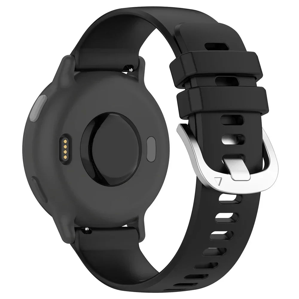 Klasyczny zamienny pasek z czarnego silikonu do Garmin Venu 2