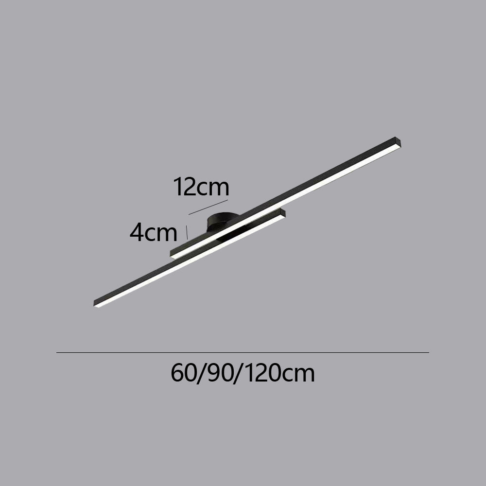 LumenVale Aluminum LED Ceiling Light With Minimalist Design, Semi Flush For Living Areas