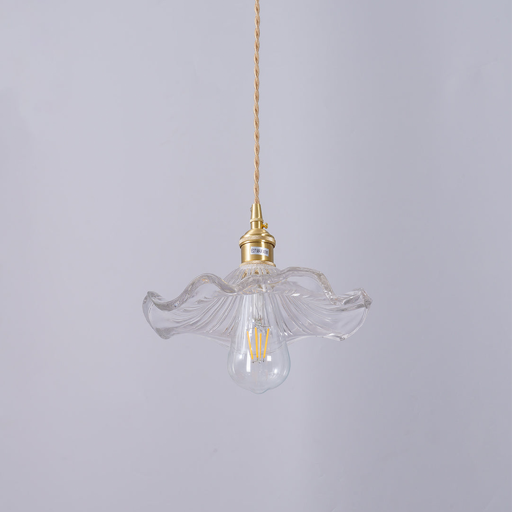 Lyra Hibiscus Glass Pendant Light With Gentle Glow For Living Rooms Or Bedrooms