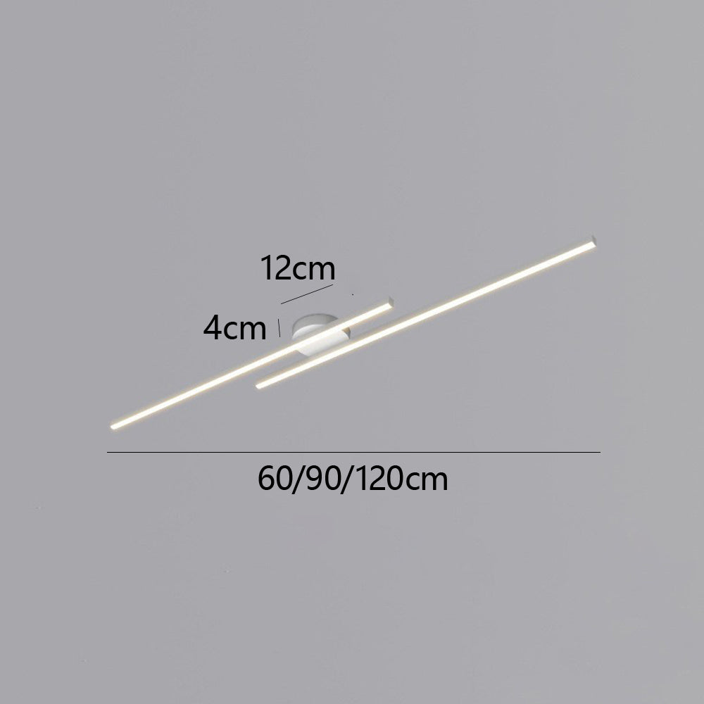 LumenVale Aluminum LED Ceiling Light With Minimalist Design, Semi Flush For Living Areas