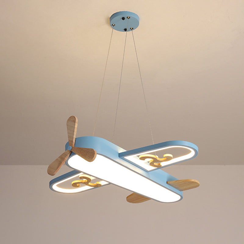 LumaPlane Airplane Pendant For Kids Room With Soft Led Glow And Whimsical Sky Theme