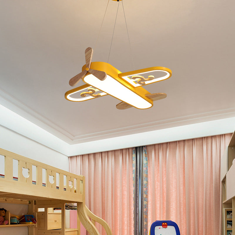 LumaPlane Airplane Pendant For Kids Room With Soft Led Glow And Whimsical Sky Theme