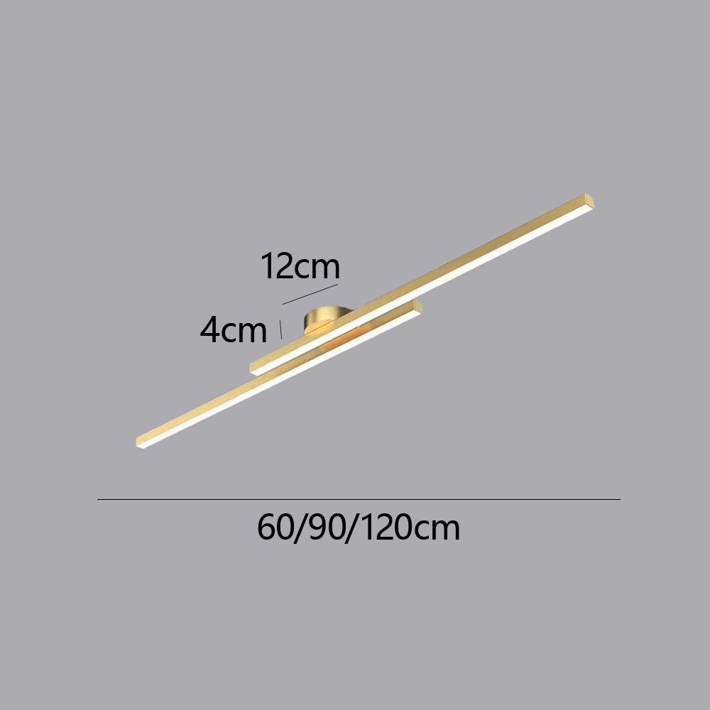 LumenVale Aluminum LED Ceiling Light With Minimalist Design, Semi Flush For Living Areas