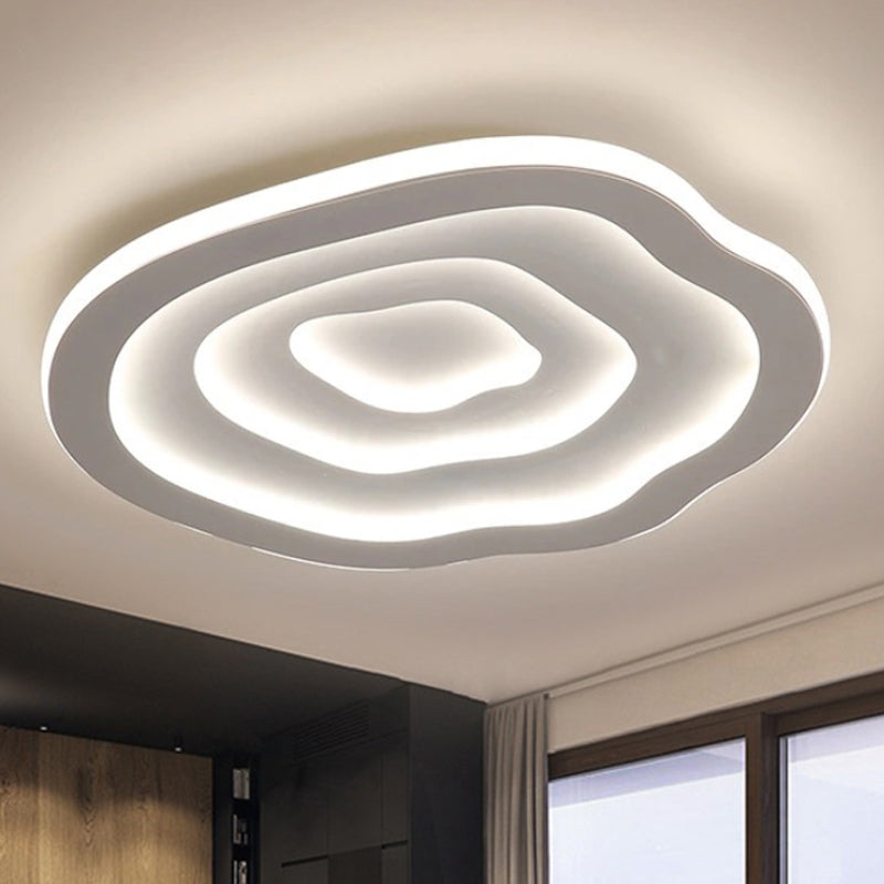 AureliaWave LED Ceiling Light In Warm White Acrylic Wave Design Energy Efficient Fixture