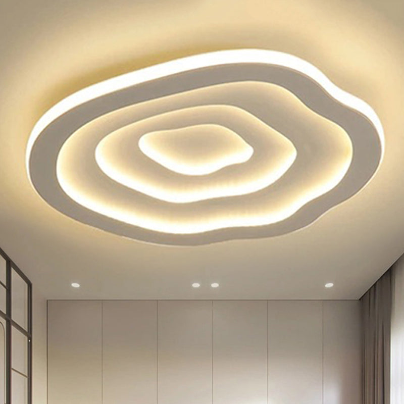 AureliaWave LED Ceiling Light In Warm White Acrylic Wave Design Energy Efficient Fixture