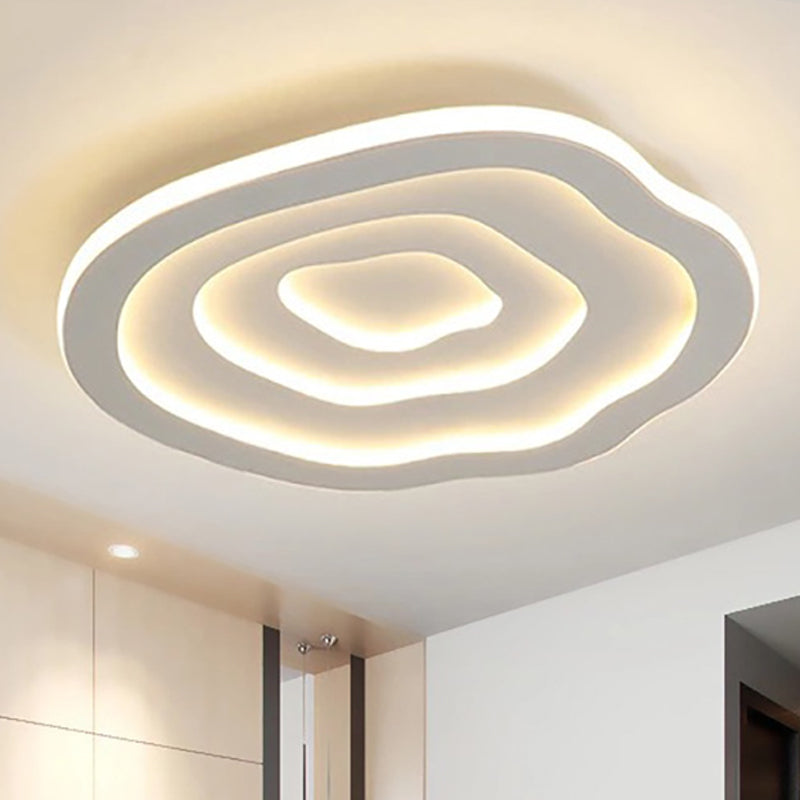 AureliaWave LED Ceiling Light In Warm White Acrylic Wave Design Energy Efficient Fixture