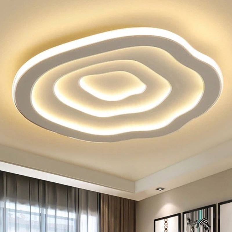 AureliaWave LED Ceiling Light In Warm White Acrylic Wave Design Energy Efficient Fixture