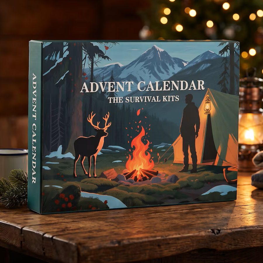Calendar de Advent GEARQUEST cu 24 de unelte pentru activități în aer liber — Descoperă zilnic echipamente de aventură