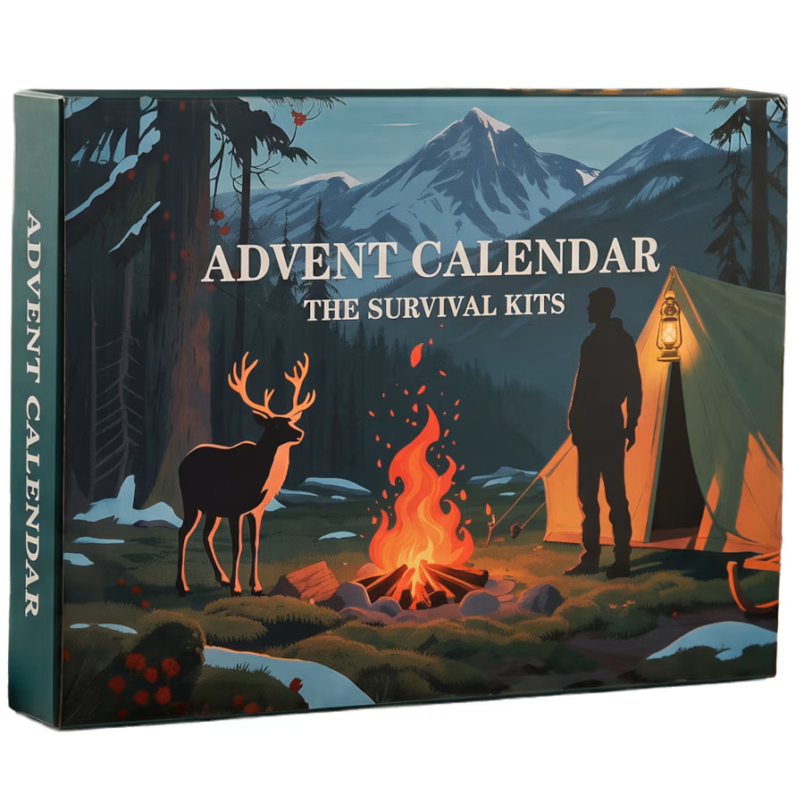Calendar de Advent GEARQUEST cu 24 de unelte pentru activități în aer liber — Descoperă zilnic echipamente de aventură