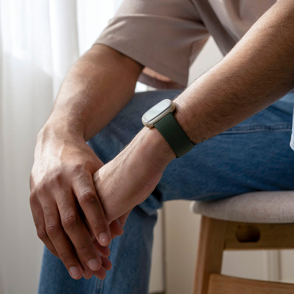 Klassisk silikonerem til Fitbit Versa 3, mørkegrøn