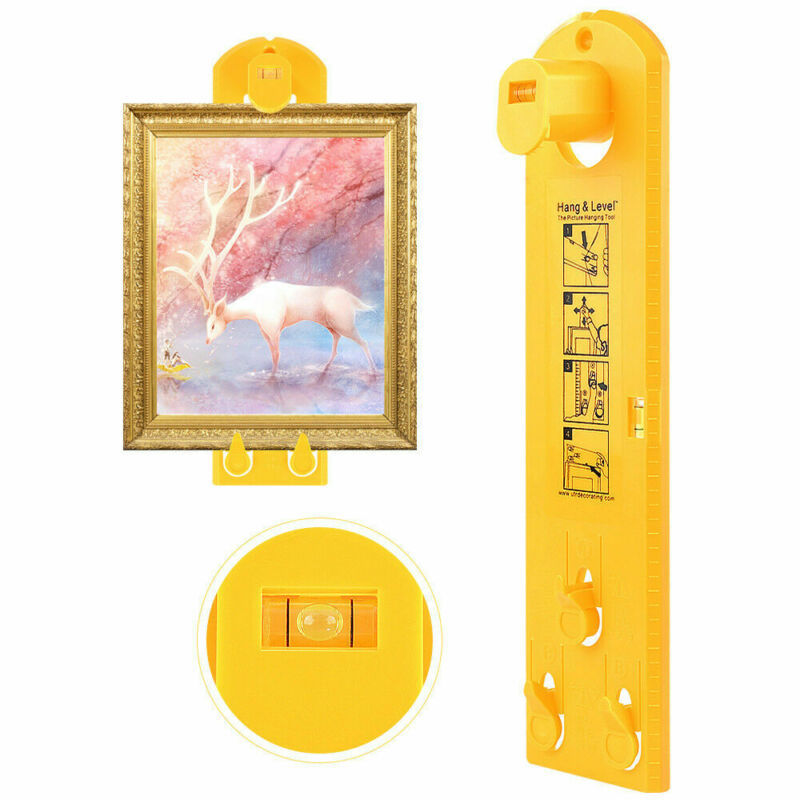 Frame Hanging Aid Tool With Level And Marking System For Precise Wall Alignment