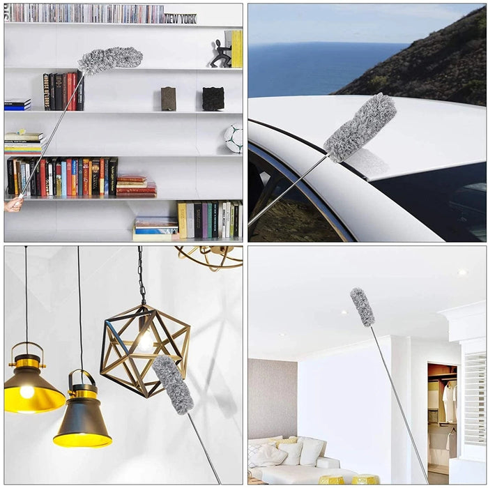 Extendable Telescopic Duster Reaches Up To 2.8 Meters For High Ceilings And Corners