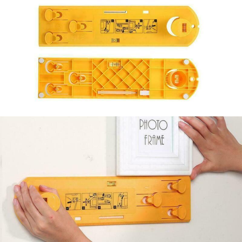 Frame Hanging Aid Tool With Level And Marking System For Precise Wall Alignment