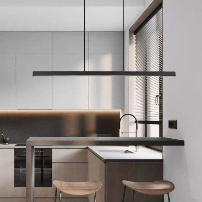 Aerolin Adjustable Height Pendant Light With Industrial LED Style For Modern Interiors