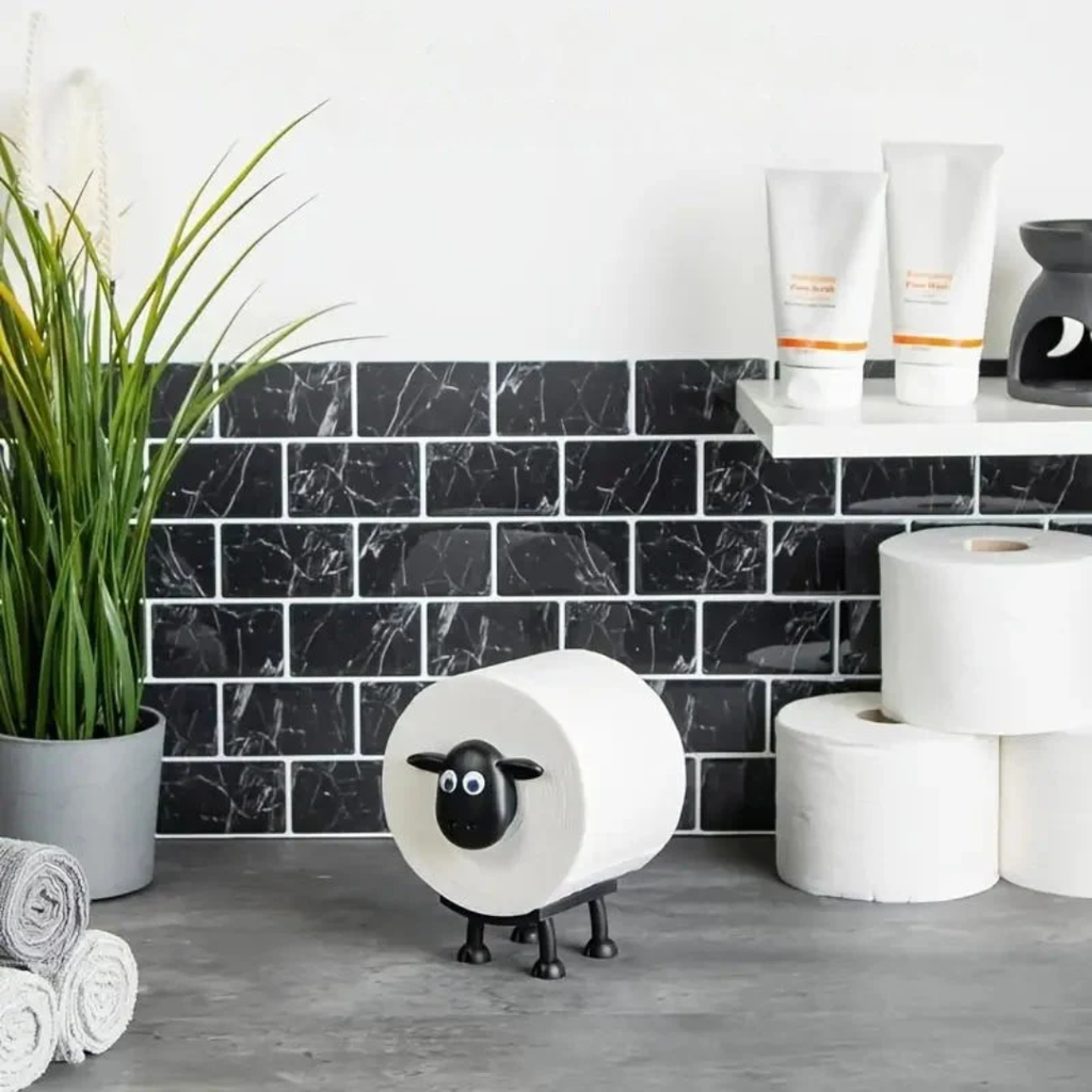Three Sheep Themed Toilet Paper Holders Set For Bathroom And Living Space