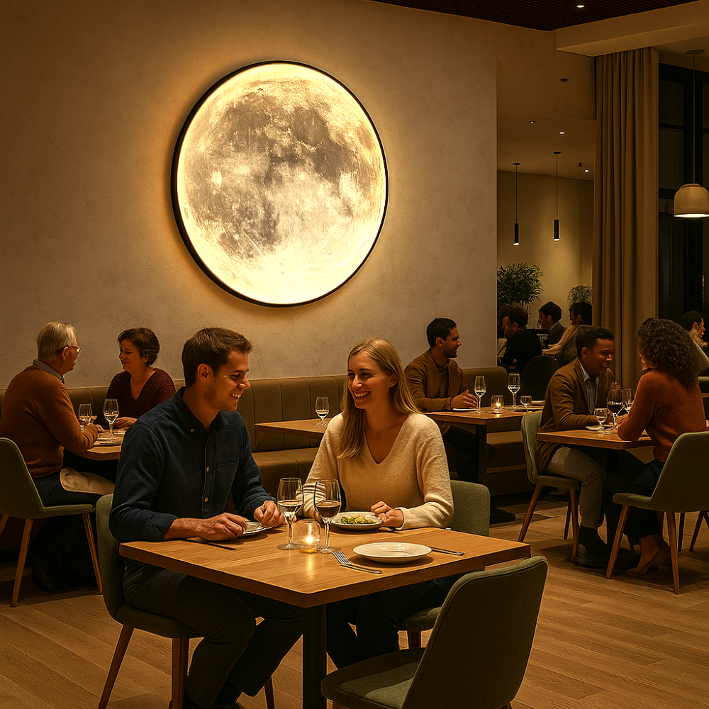 Noctara Lunar Atmosphere Lamp With Dimmable Moonlight Glow For Bedroom And Living Room