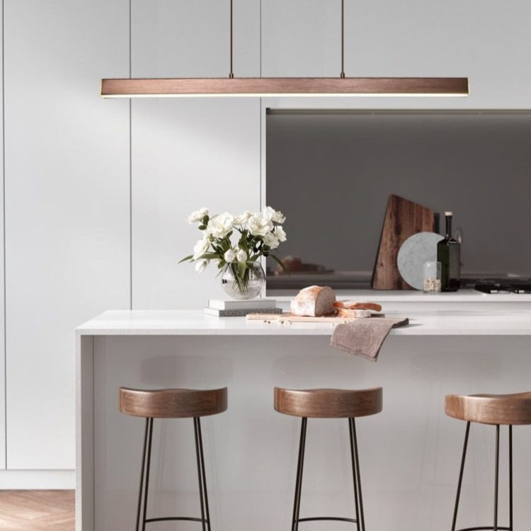 Aureon Modern Light Chandelier With LED Technology For Dining And Office Use In Black Or Brown Finish