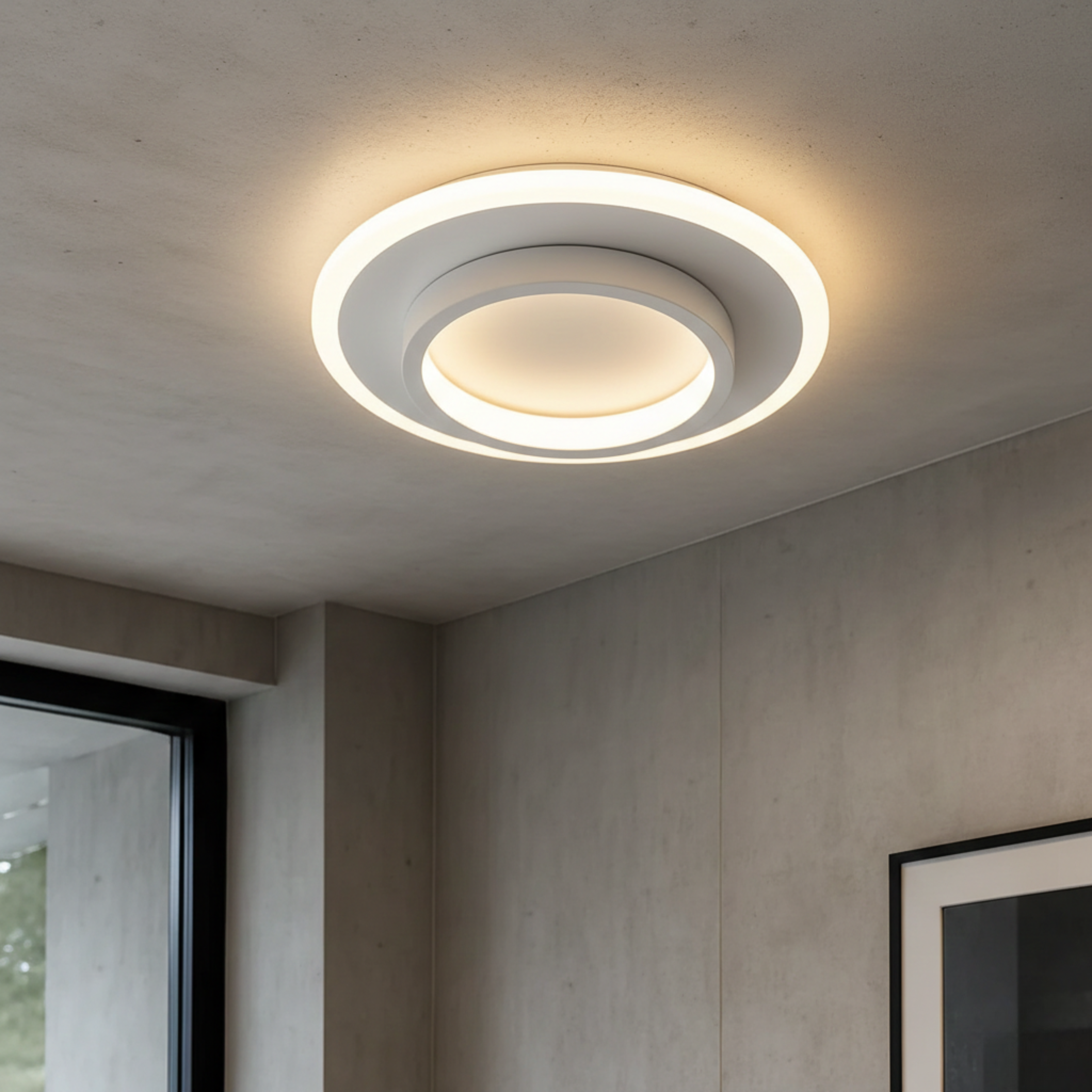 AureaLux Contemporary LED Ceiling Light With Sleek Flush Mount Fixture For Modern Interiors