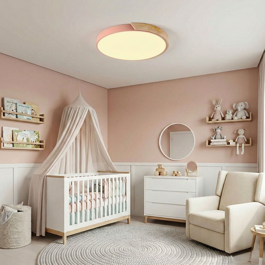 NovaLume Contemporary Round LED Ceiling Light With Flush Mount Fixture For Modern Interiors