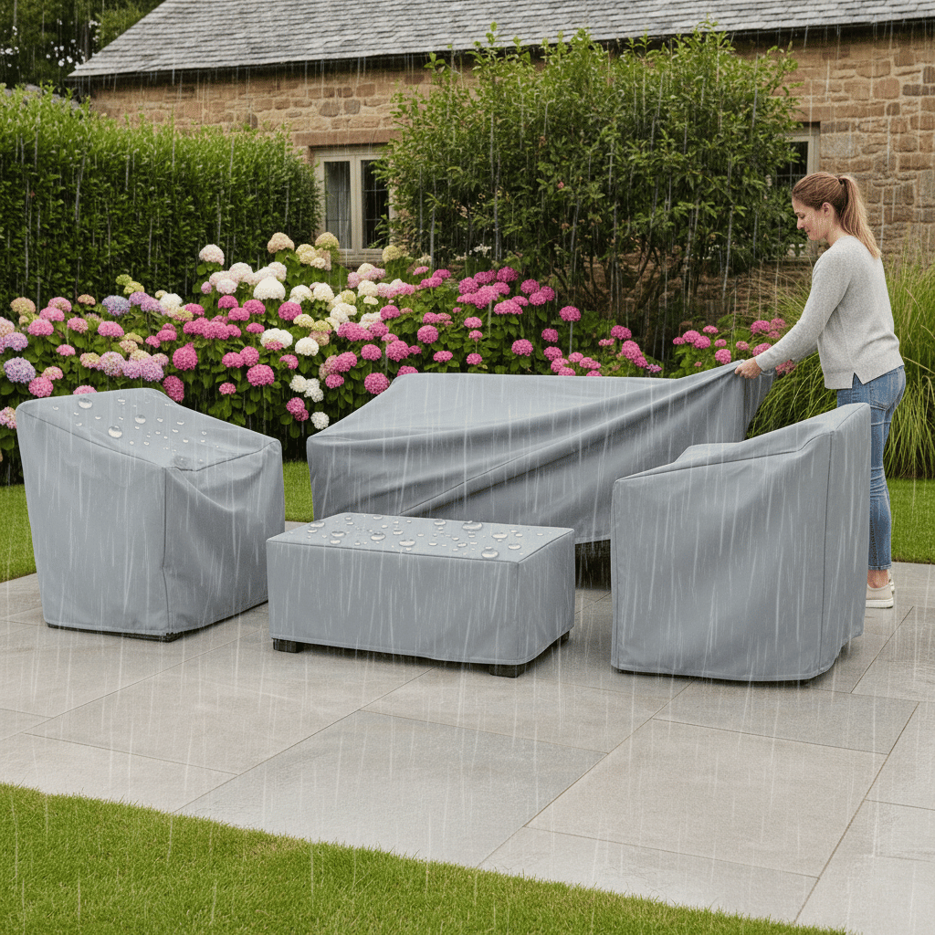 Allweather Outdoor Furniture Cover With Waterproof UV-Resistant Protection