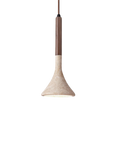 Travertine And Walnut Pendant Light For Dining Room Warm Nordic Glow