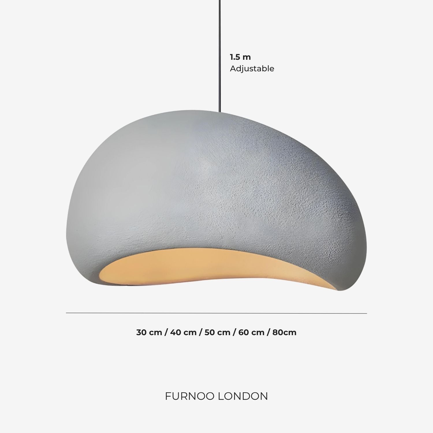 Wabi Sabi Polymer Pendant Light With Organic Texture For Living And Dining Rooms
