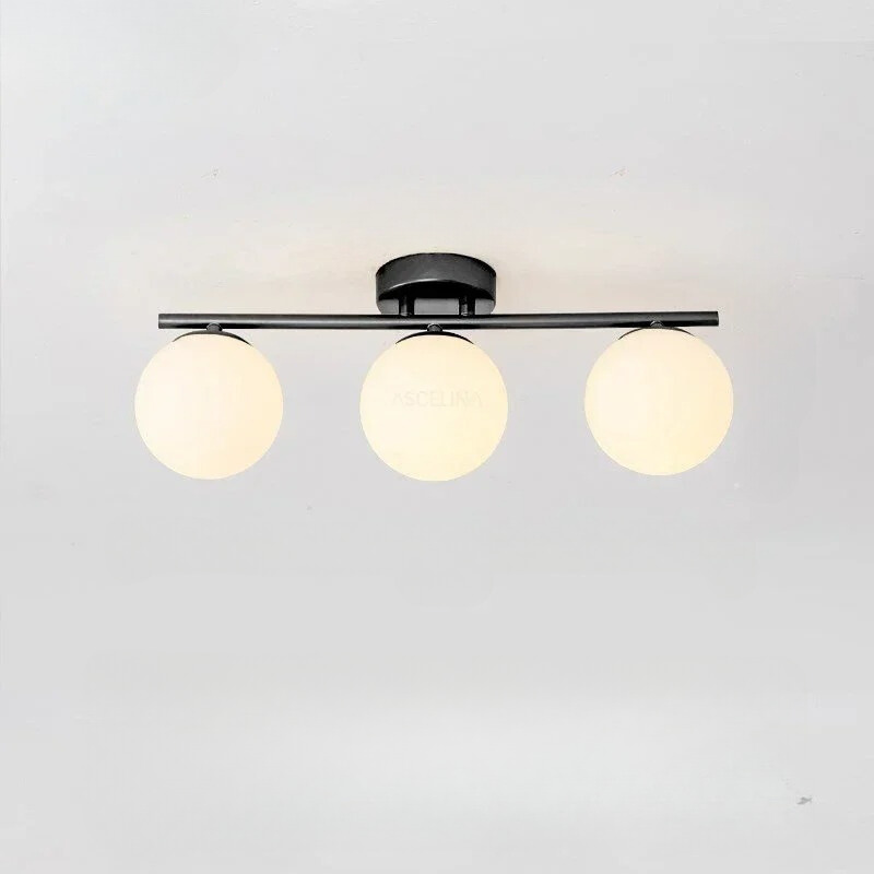 Aurora Nordic Ceiling Lamp With Glass Sphere And Gold Accents LED Fixture Glow For Homes