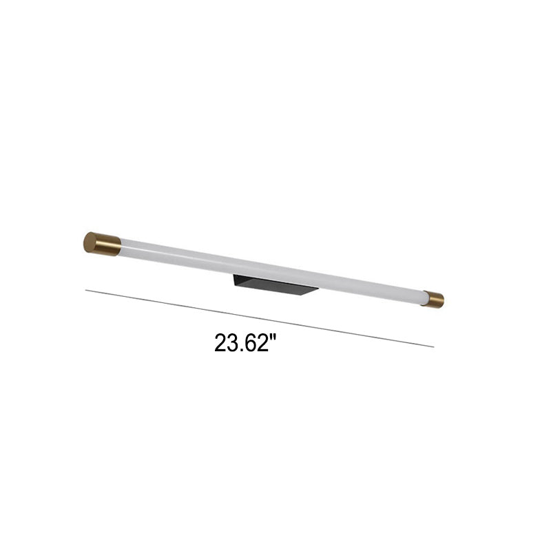 LED Tubular Wall Light In Aluminum Black Or Gold 40 To 150 Cm