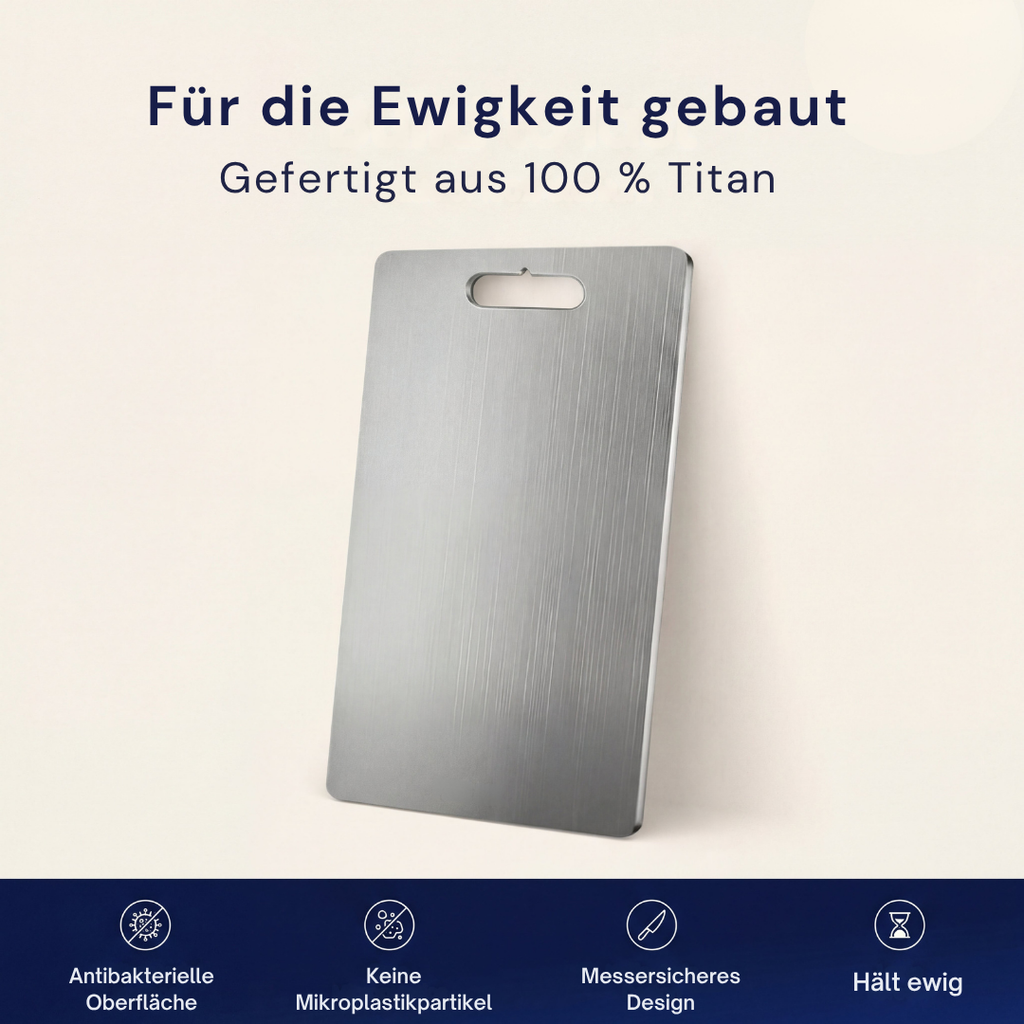 Cutting Board Made From Titanium For Daily Kitchen Use With Smooth Surface
