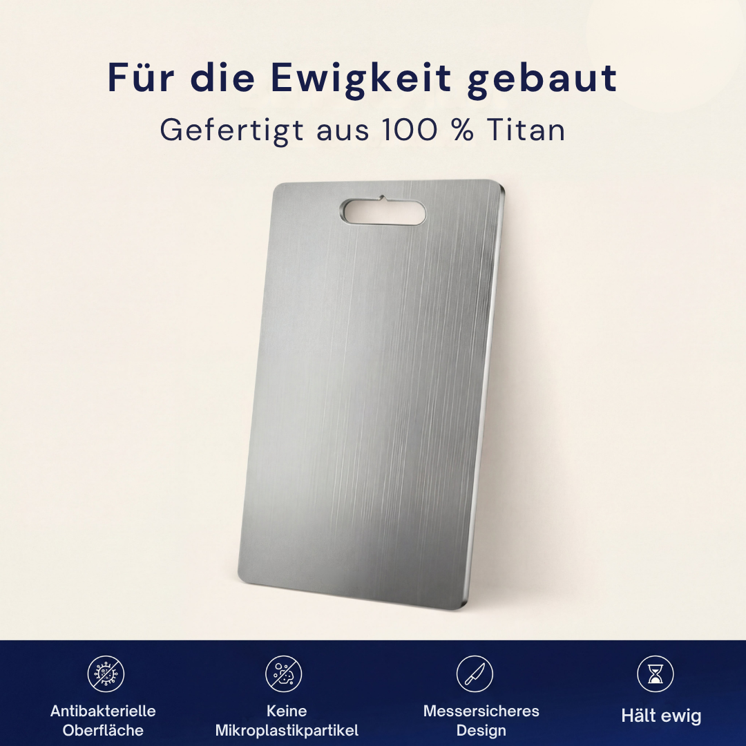 Cutting Board Made From Titanium For Daily Kitchen Use With Smooth Surface