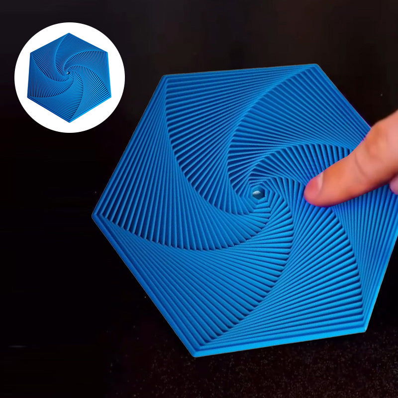 Hračka na mačkání s hexagonálními fraktálními vzory pro relaxaci a soustředění
