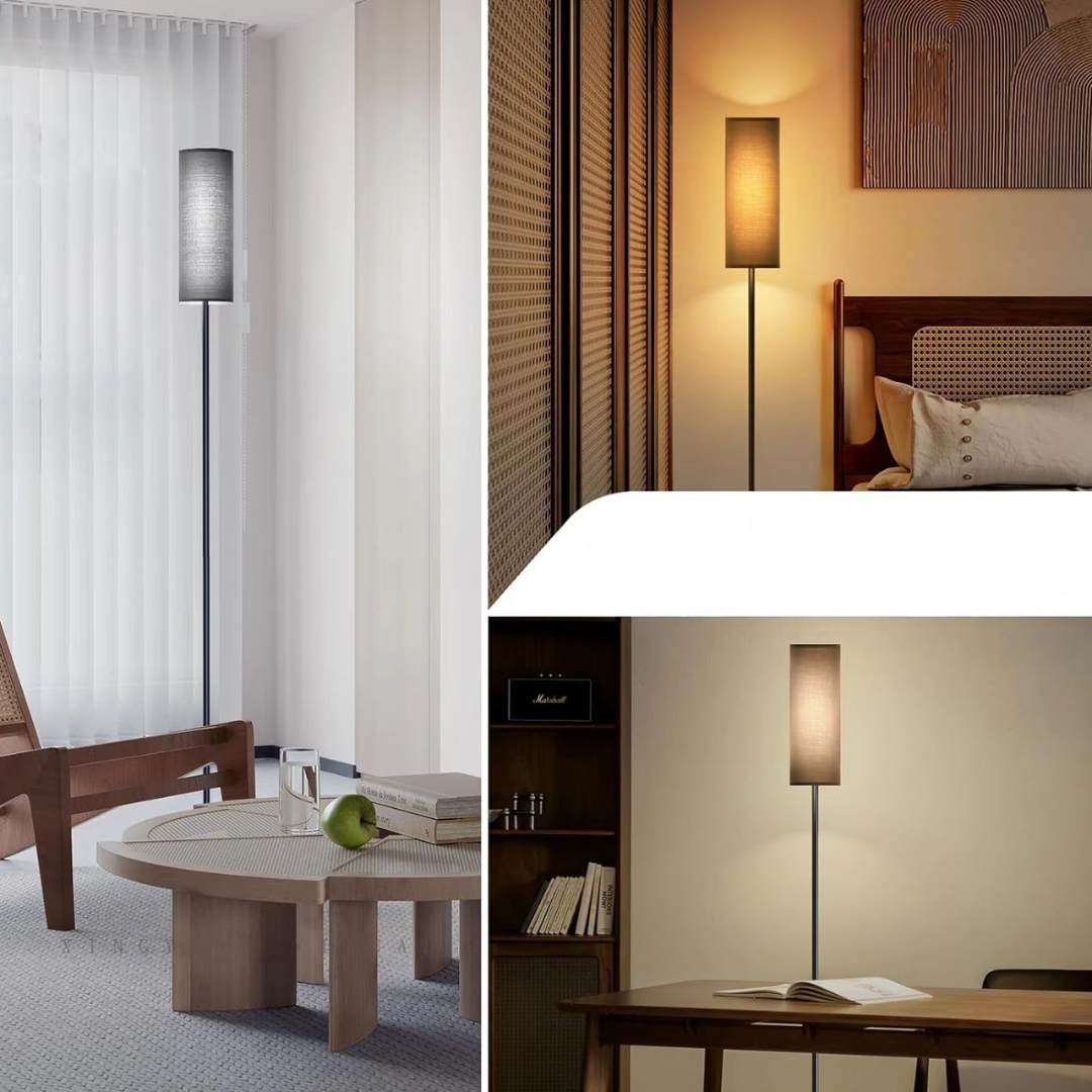 LED-Stehlampe mit drei Farbtemperaturen und praktischem Fußschalter für einfache Bedienung