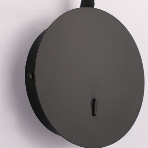Industrial Black Metal LED Wall Light With Adjustable Arm And Swivel