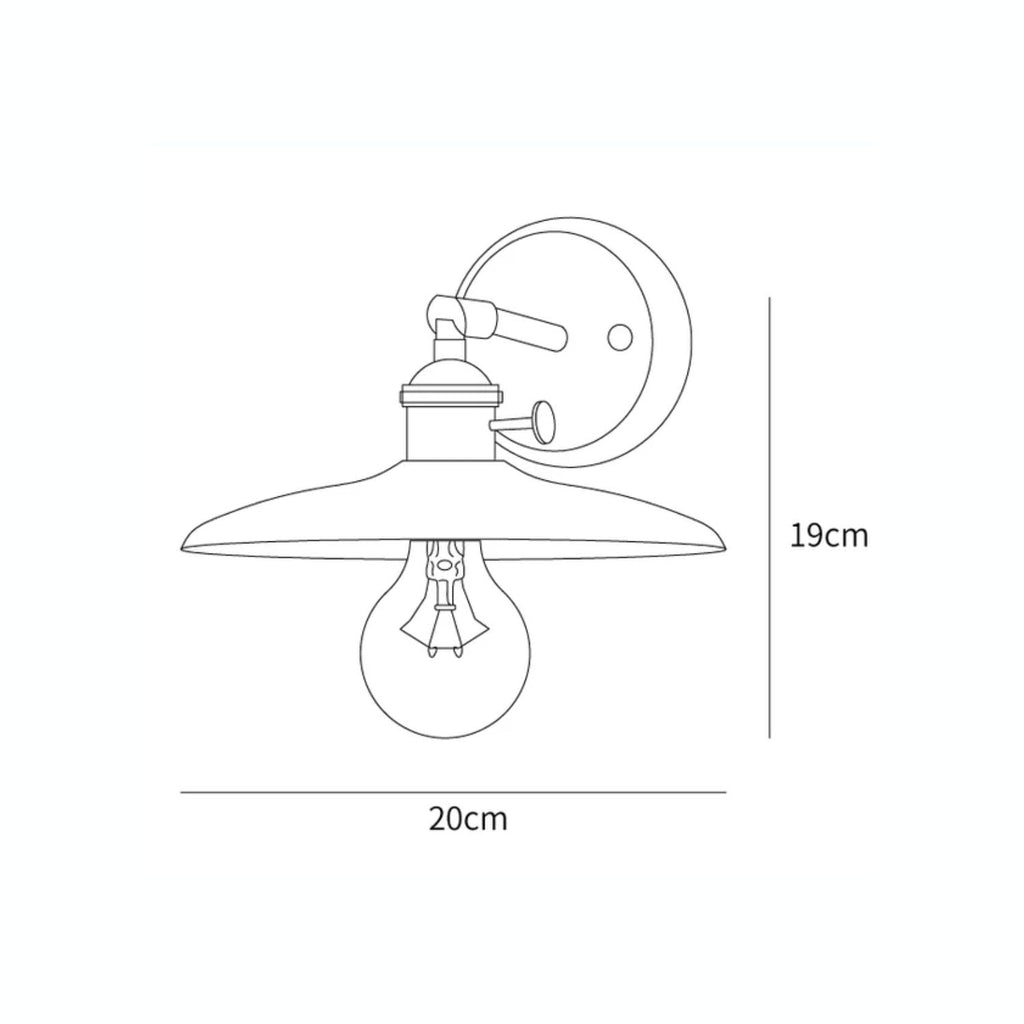 Japandi Walnut Wood Wall Lamp With Brass Accents, E27, Round 20cm