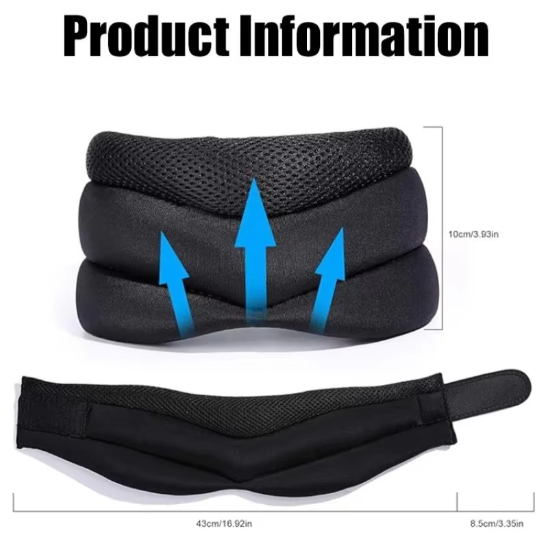 Ergonomiskt V-format nackstöd för lindring av snarkning