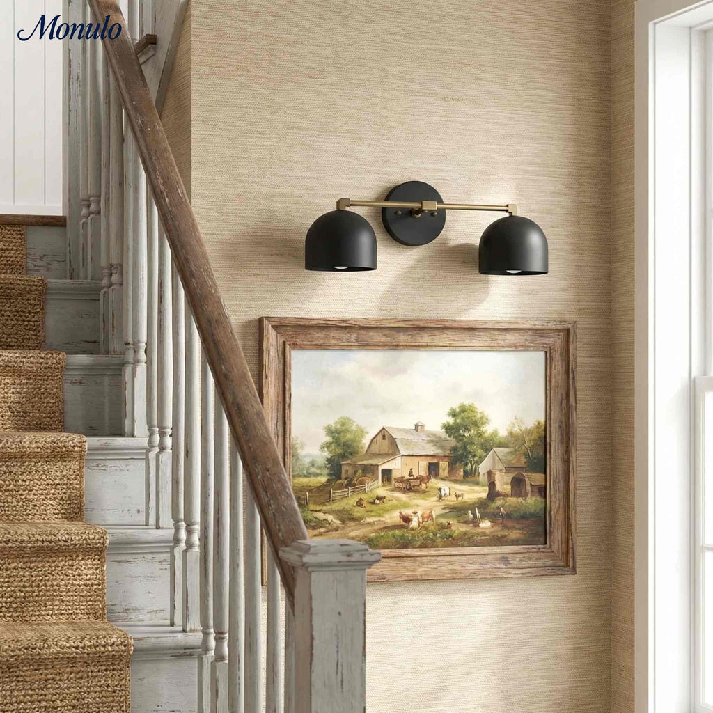 Mid-Century Dome Wall Lamp With Retro Design For Bathroom And Hallway
