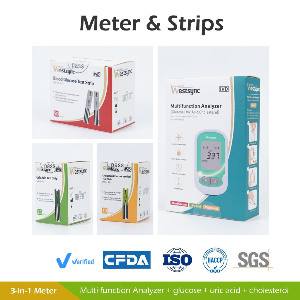 3 In 1 Multifunctional Health Monitor (Cholesterol, Glucose & Uric Acid) | Ka-mostore