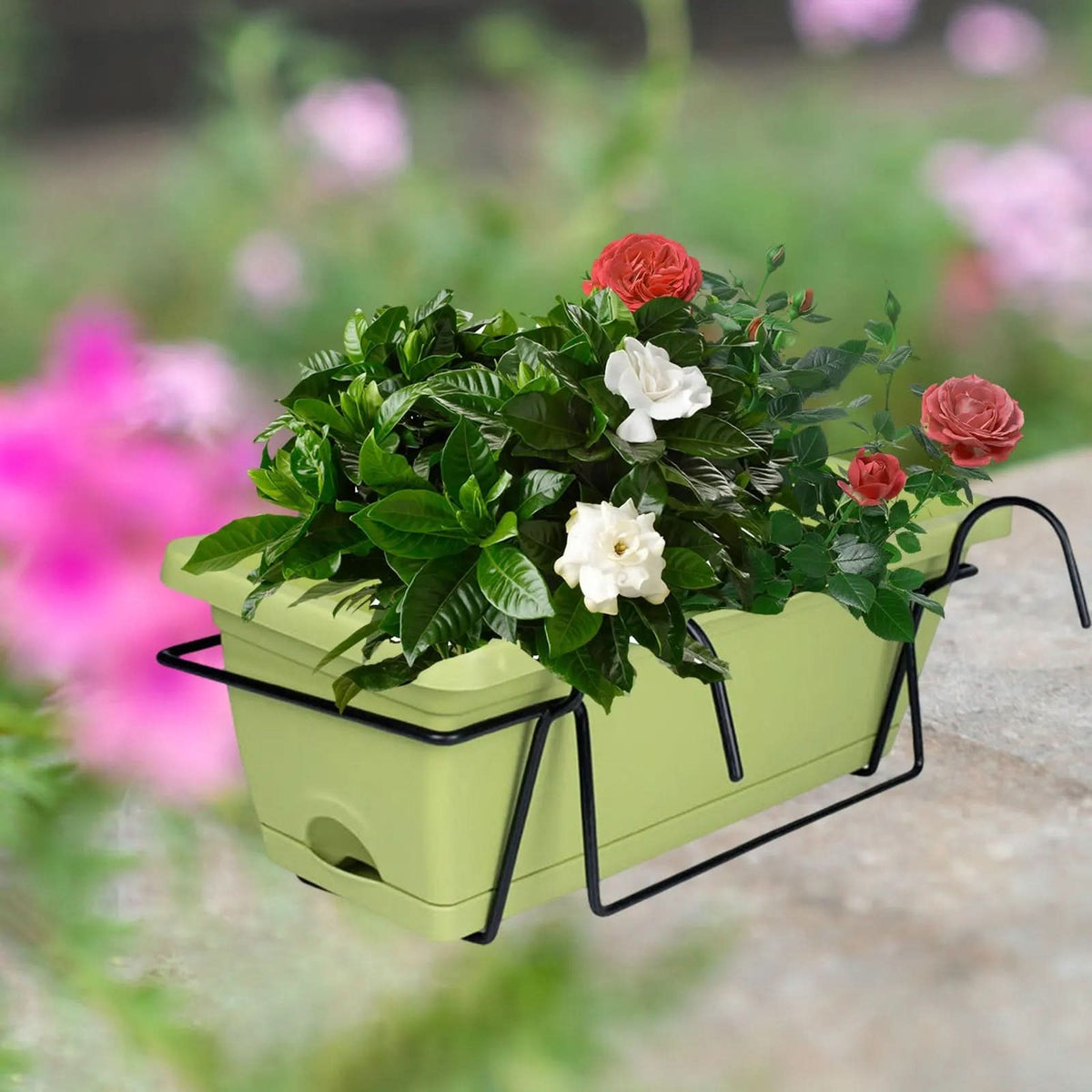 GARDENRAIL Fioriera da appendere alla ringhiera del balcone — Ampio spazio per esporre le piante