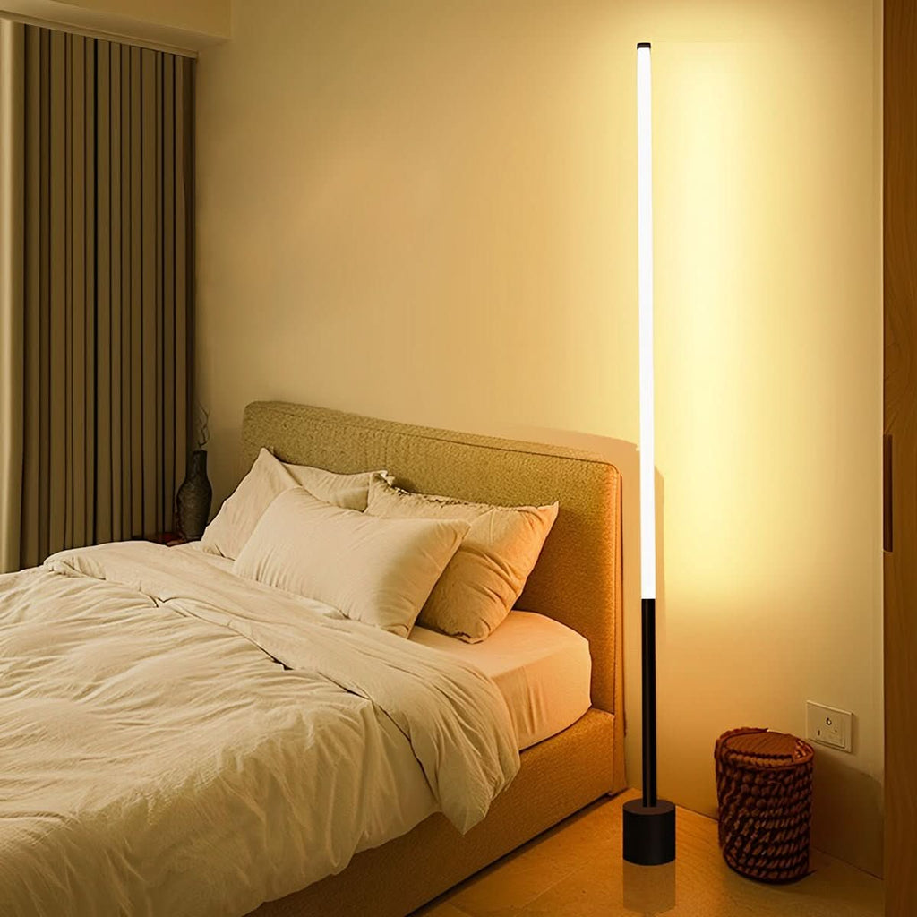 مصباح أرضي LED بزاوية 360° من LUMIORBIT — توهج دائري كامل ونحيف للمساحات الداخلية الراقية