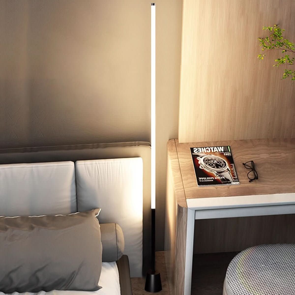 مصباح أرضي LED بزاوية 360° من LUMIORBIT — توهج دائري كامل ونحيف للمساحات الداخلية الراقية