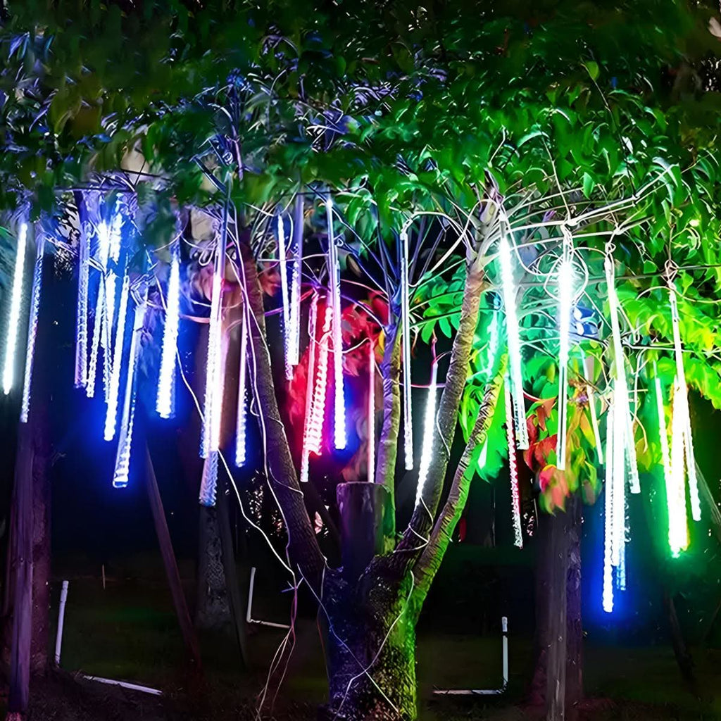 METEORLUME – שרשראות תאורת מטאורים מדורגת עמידות למים, עם תאורה היקפית של 360°, מצבי תאורה דינמיים ובהירות מתכווננת