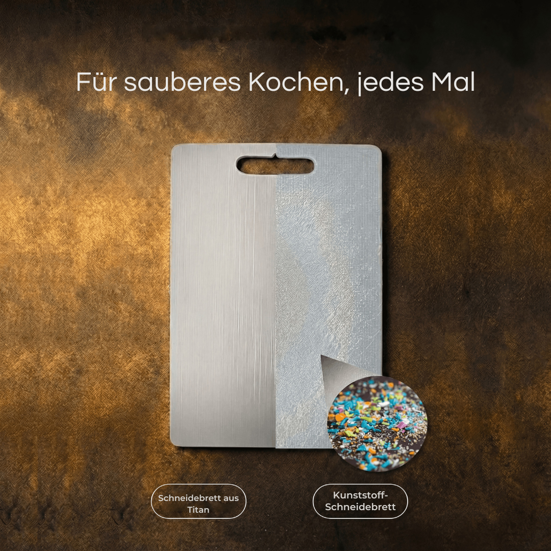 Cutting Board Made From Titanium For Daily Kitchen Use With Smooth Surface