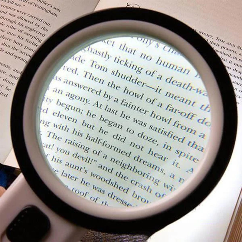 LED Reading Magnifier With 30X Magnification For Seniors And Vision Challenges