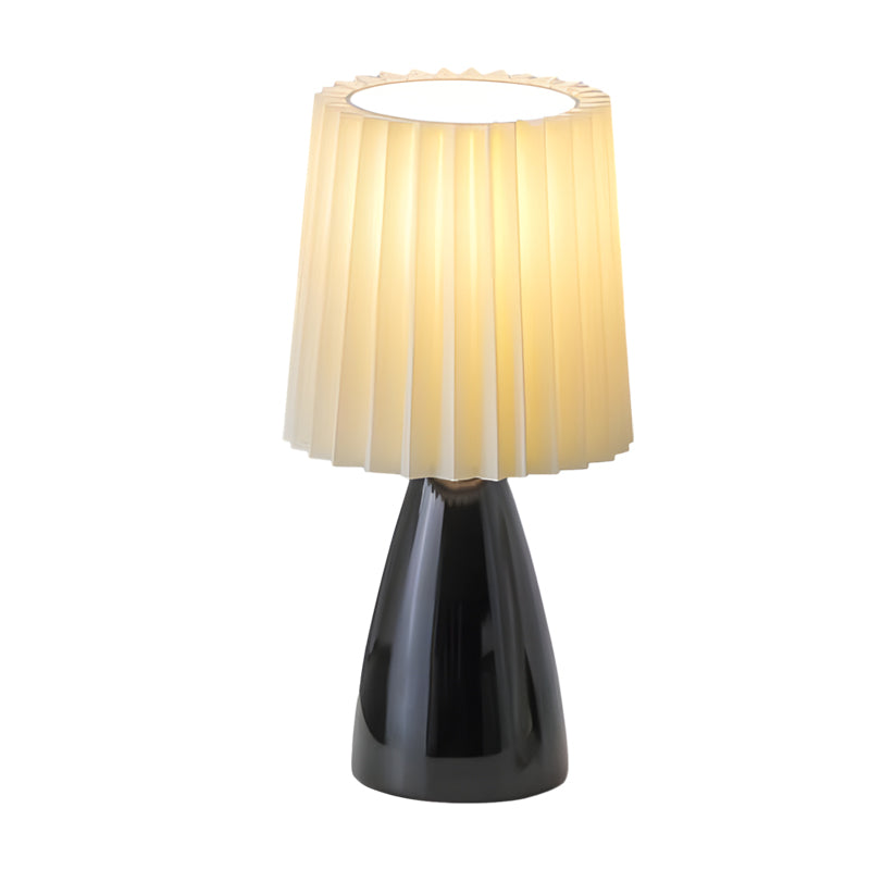 Asterra Pink Glass Base Desk Lamp With Dimmable Light And USB Port For Home Office And Study