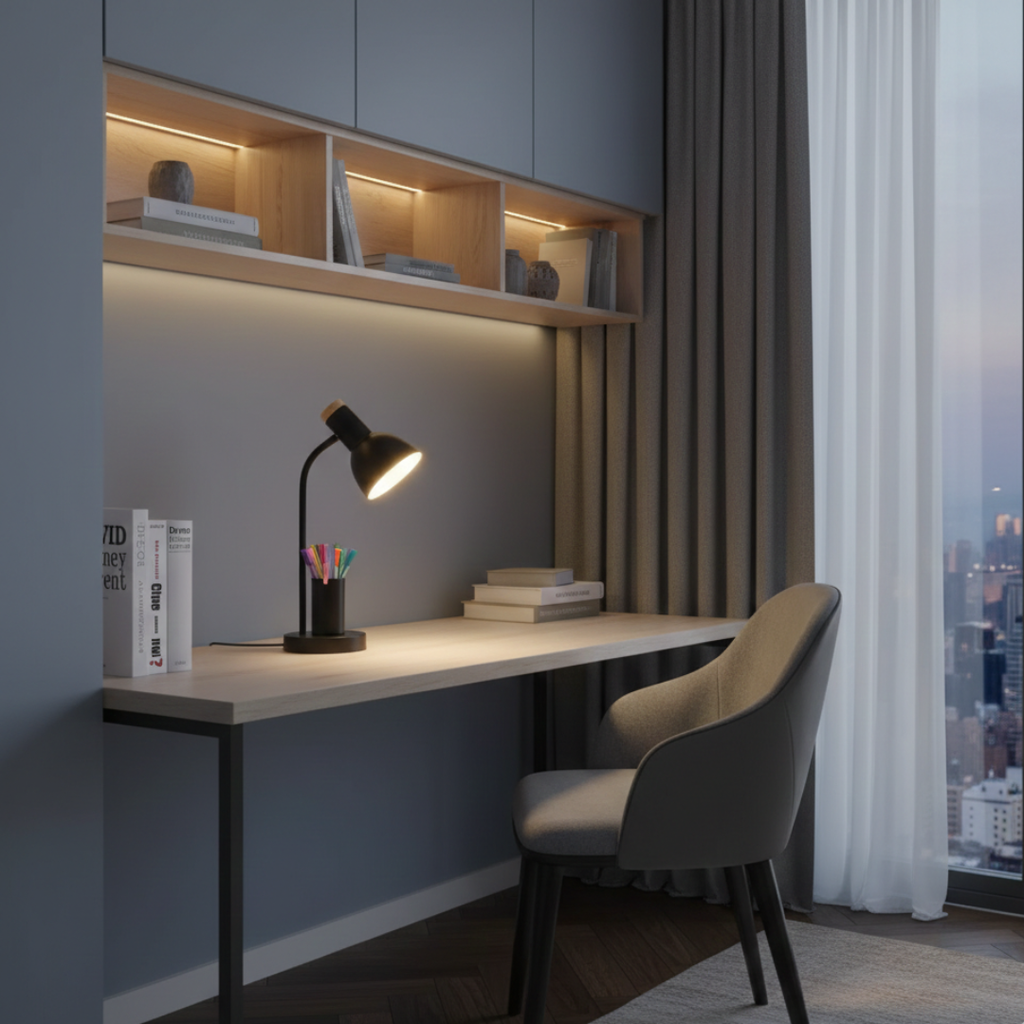 Nordic Style LED Table Lamp With Built-In Pen Holder For Reading And Desk Tasks At Your Desk