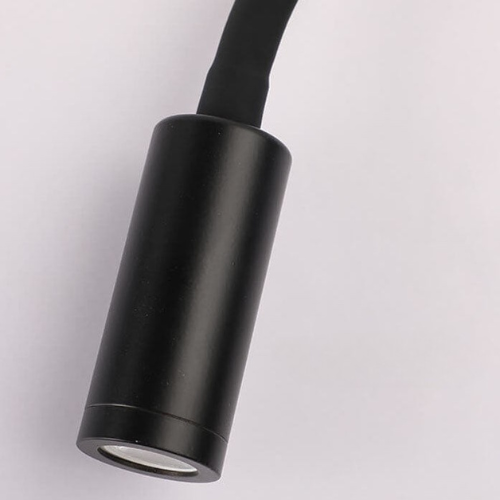 Industrial Black Metal LED Wall Light With Adjustable Arm And Swivel