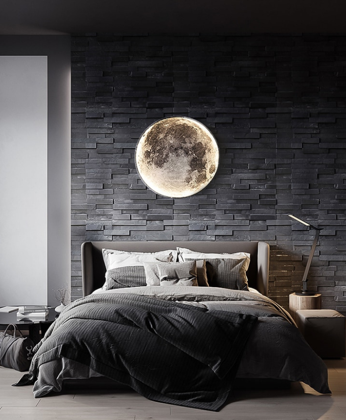 Luna Moon Lamp Creates Cozy Ambient Lighting In Your Bedroom With Gentle Moon Glow Decor