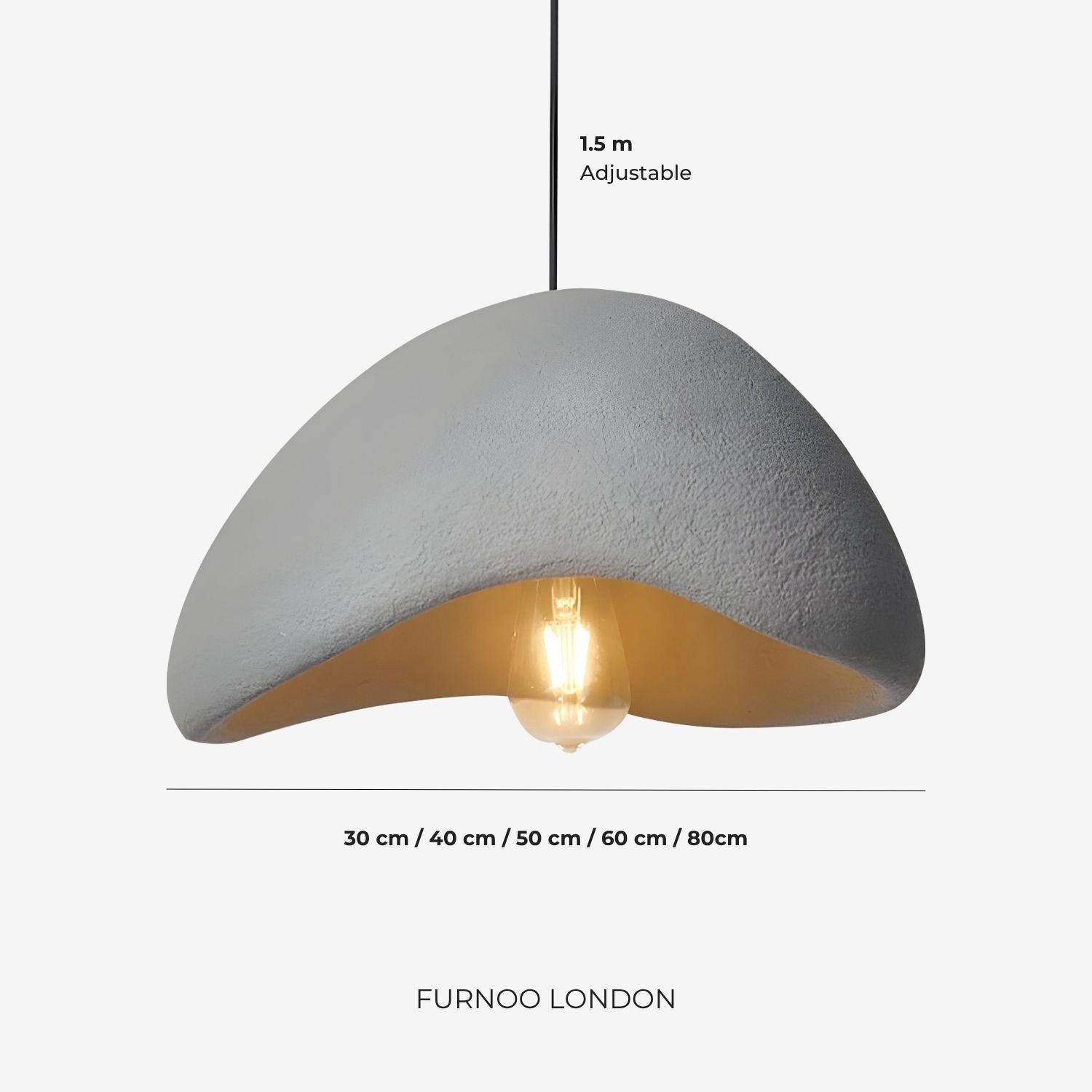 Wabi Sabi Polymer Pendant Light With Organic Texture For Living And Dining Rooms