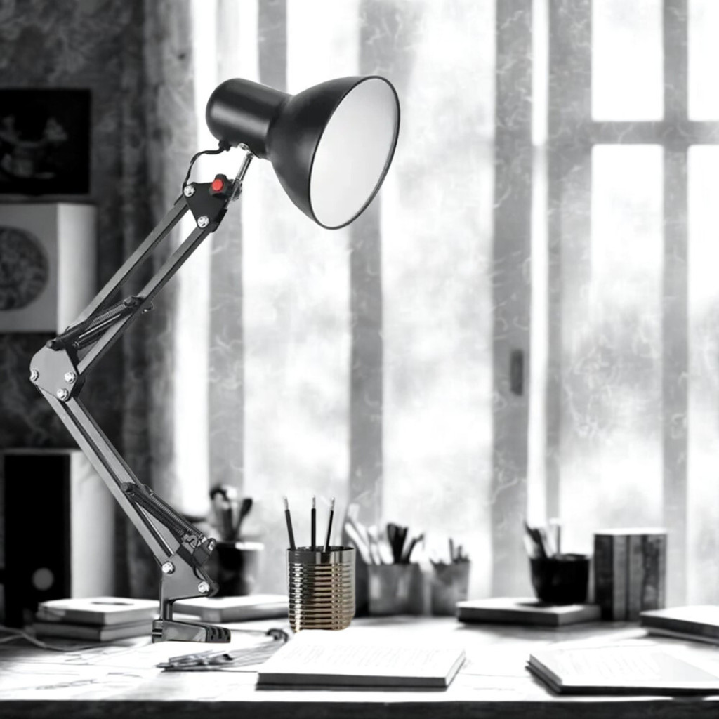 In Modern Style Adjustable Swing Arm Table Lamp For Home Or Office Use Ideal For Reading And Decor