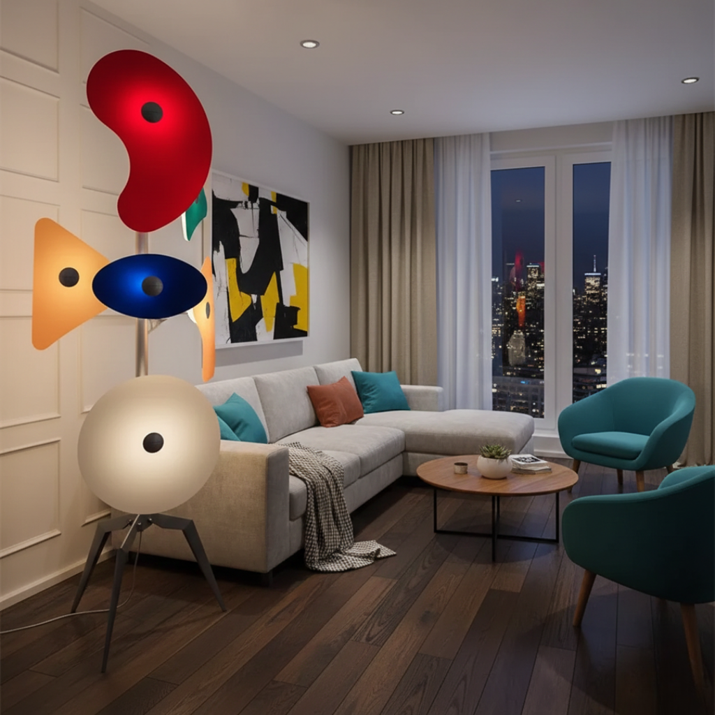 Ambient Colour Changing Floor Lamp With LED For Modern Living Rooms And Bedrooms